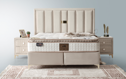 Cum sa creezi un dormitor regal cu un set pat tapitat cu saltea inclusa