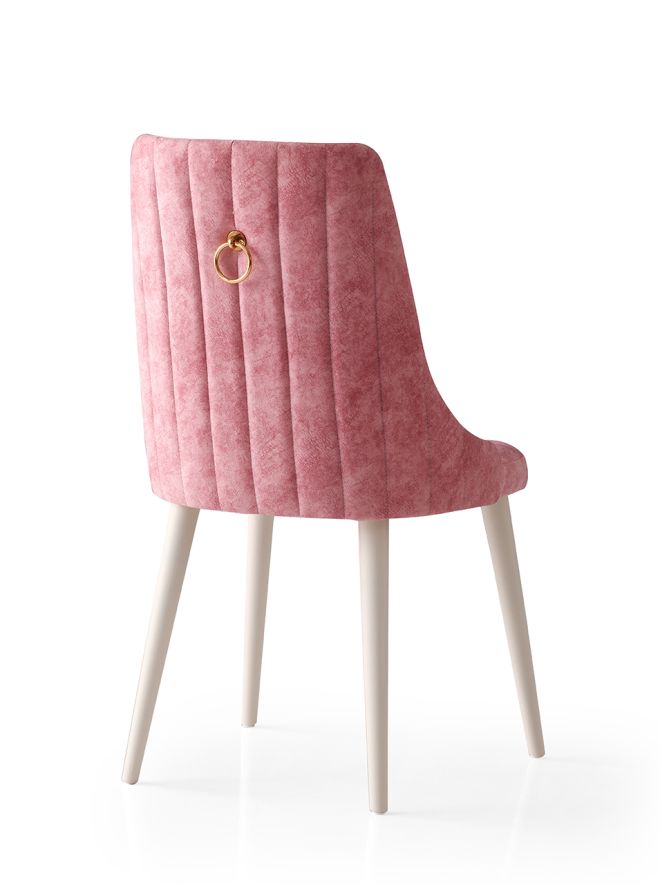 Scaun din lemn Masiv Sahra,roz