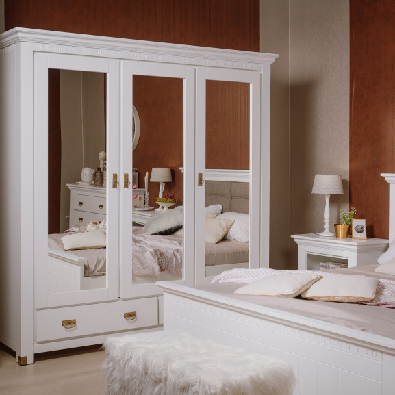 Mobilier dormitor Santa,alb