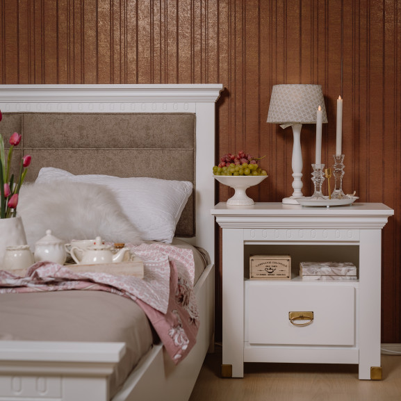 Mobilier dormitor Santa,alb